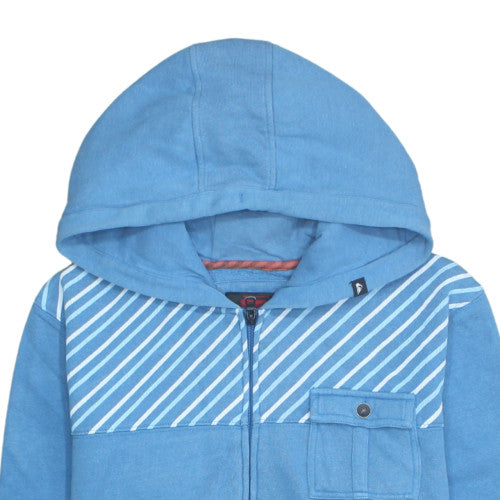Quiksilver Boys Blue Full Zip Hoodie Size 16 Cotton Blend Casual