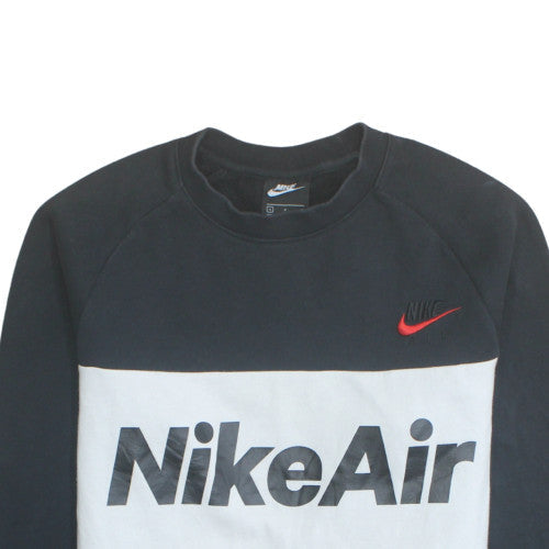 Nike Men's Black Crew Neck Pullover Sweatshirt Size S Cotton Blend