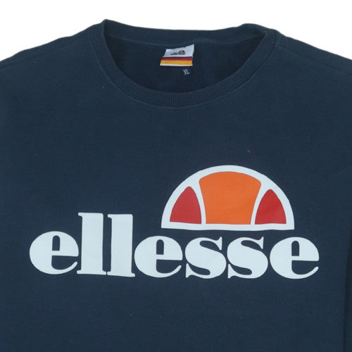 Ellesse Men’s Blue XL Pullover Logo Sweatshirt Retro Sportswear