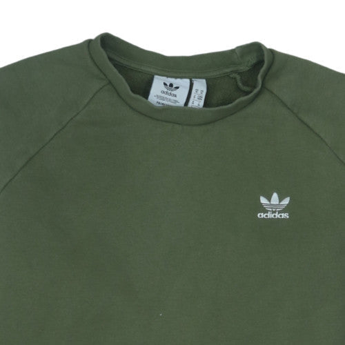 Adidas Men’s Green Crew Neck Pullover Sweatshirt Size M
