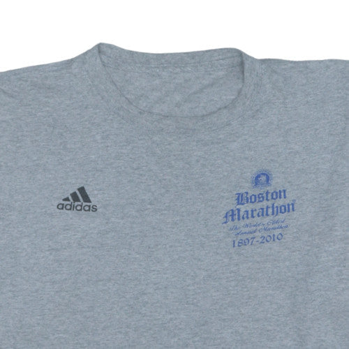Adidas Men’s Grey Boston Marathon 2010 Short Sleeve Athletic T-Shirt M