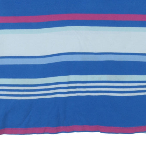 Chaps Men’s Blue Striped Cotton Polo Shirt XL Short Sleeve