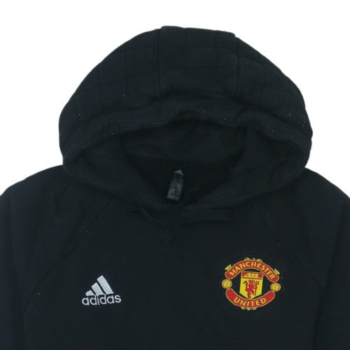 Adidas Manchester United Black Hoodie Teens Size 7 Regular Fit