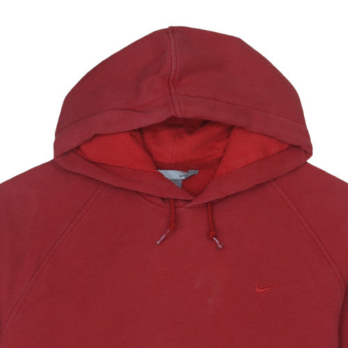 Nike Men's Red Pullover Hoodie L Regular Fleece Kangaroo Pocket