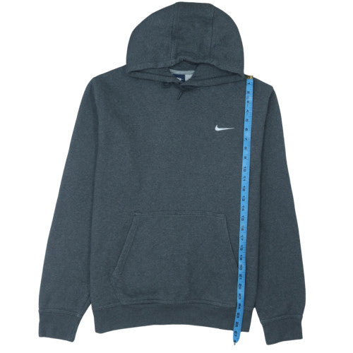 Nike Mens Grey Pullover Hoodie Medium Fleece Logo Sportswear