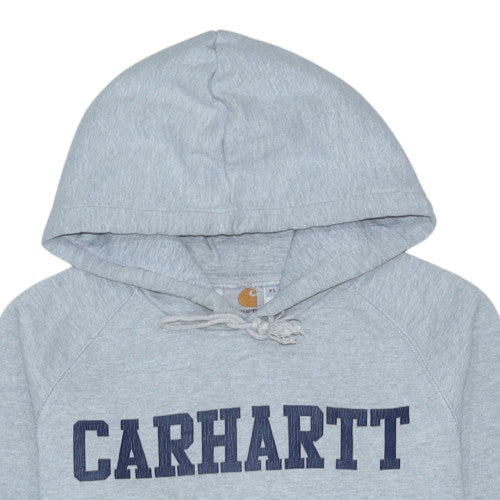 Carhartt Men’s Grey Pullover Hoodie XS Logo Fleece Sweatshirt
