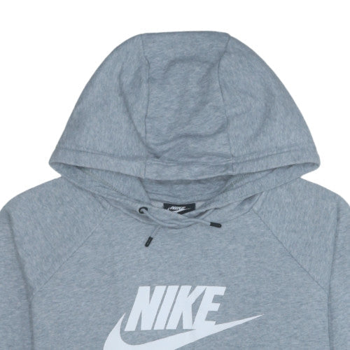 Nike Men's Grey Pullover Hoodie XL Fleece Cotton Blend Logo