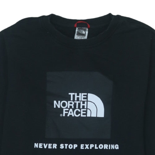 The North Face Boys Black XL Crew Neck Sweatshirt 100% Cotton Pullover