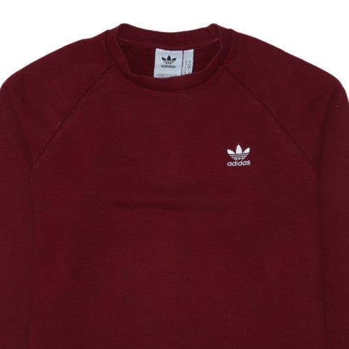 Adidas Men's Red Crew Neck Pullover Sweatshirt Size M