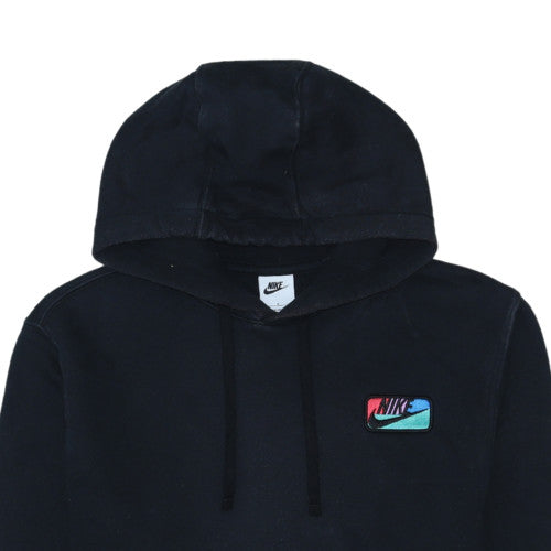 Nike Men's Black Small Pullover Hoodie with Logo Design