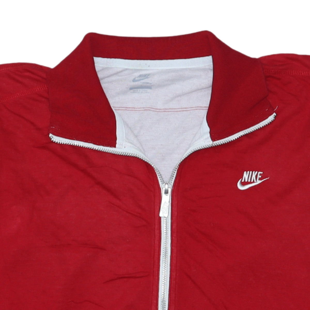 Nike Men's Red Full Zip Collared Sweatshirt Size L