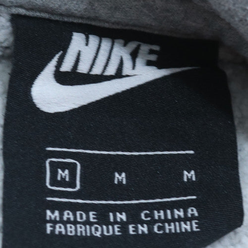 Nike Men's Grey Pullover Hoodie Size M Embroidered Logo Fleece