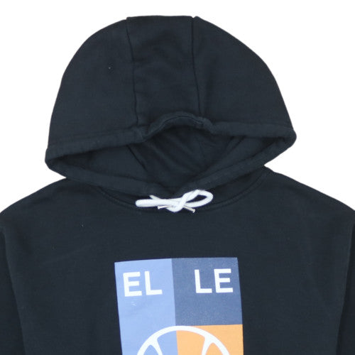 Ellesse Mens Black Pullover Hoodie Medium Graphic Logo Sweatshirt