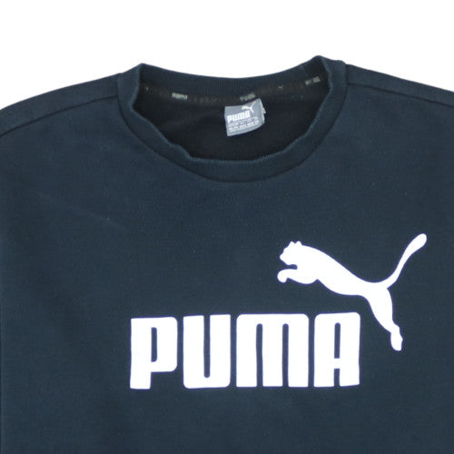 Puma Womens Black XXL Crew Neck Pullover Sweatshirt