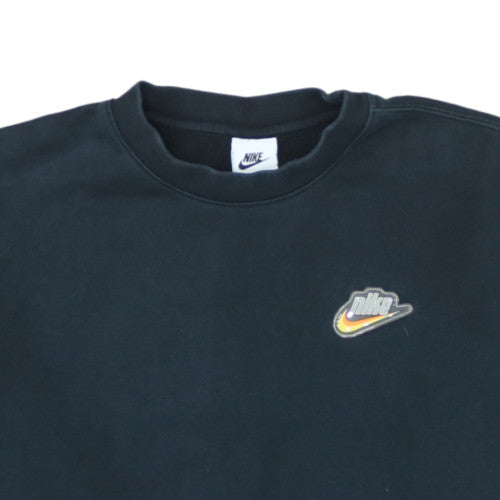 Nike Men's Black Pullover Sweatshirt L Regular Fit Crew Neck Fleece