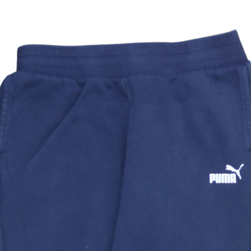 Puma Men's Blue Fleece Jogger Trousers Size M Regular Fit