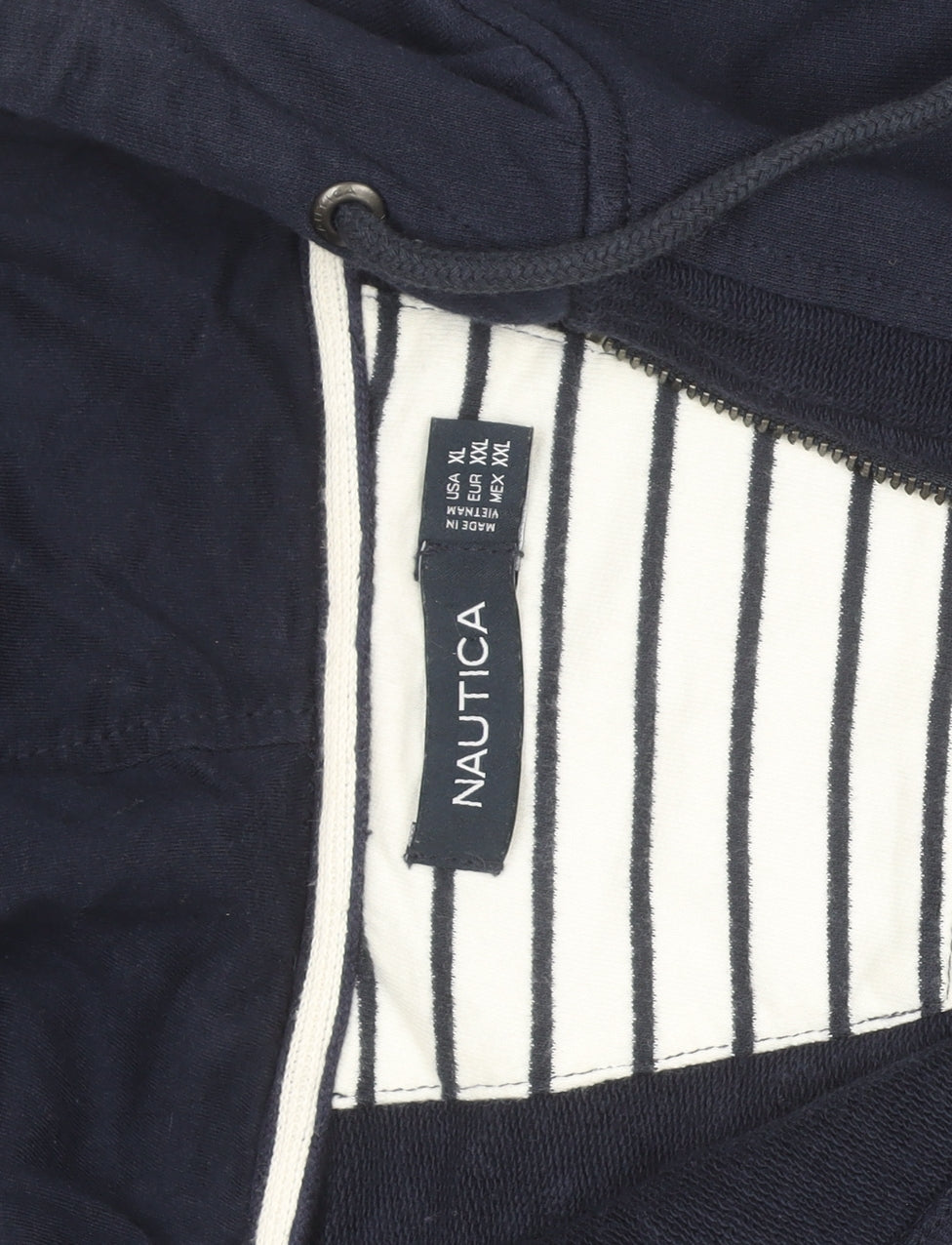 Nautica Mens Blue XL Full Zip Hoodie Sweatshirt