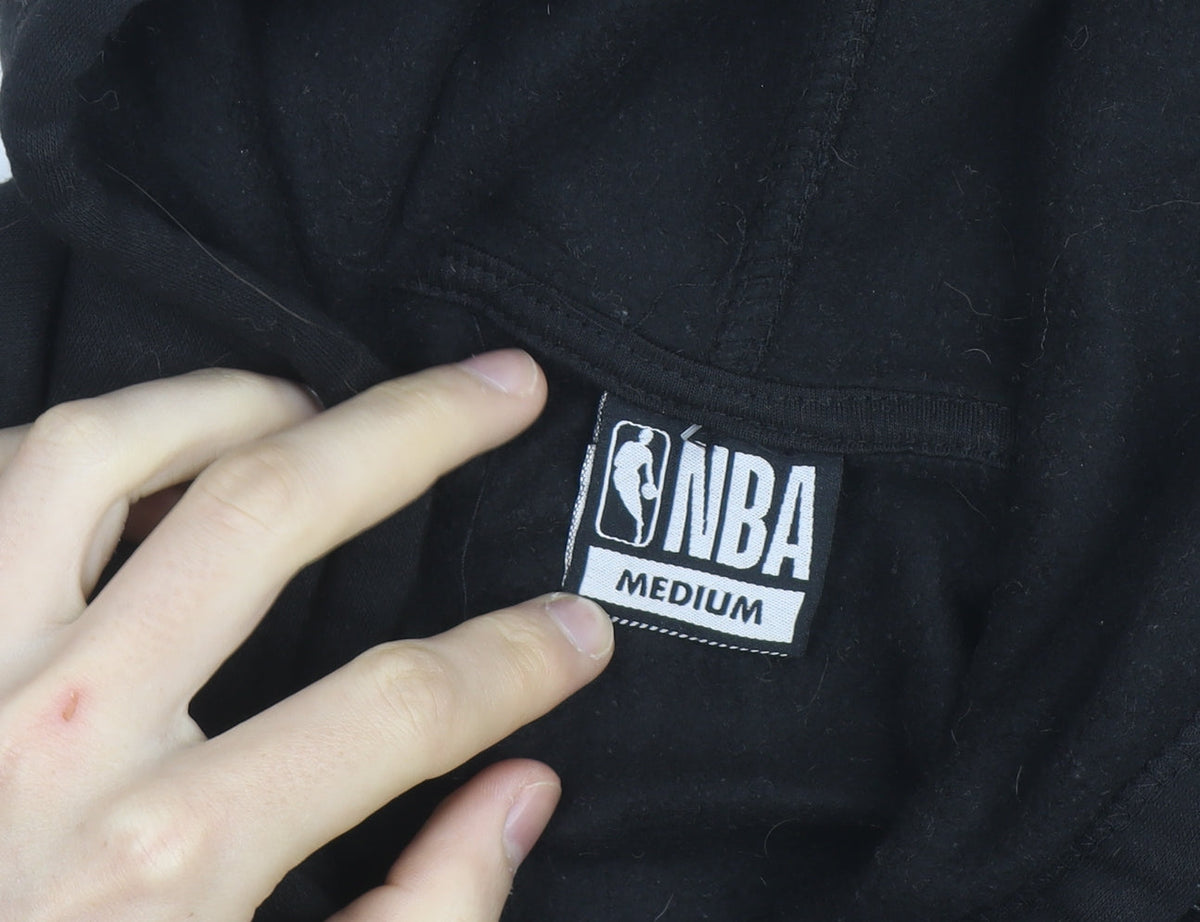 NBA Mens Black Medium Pullover Hoodie with Logo Detail