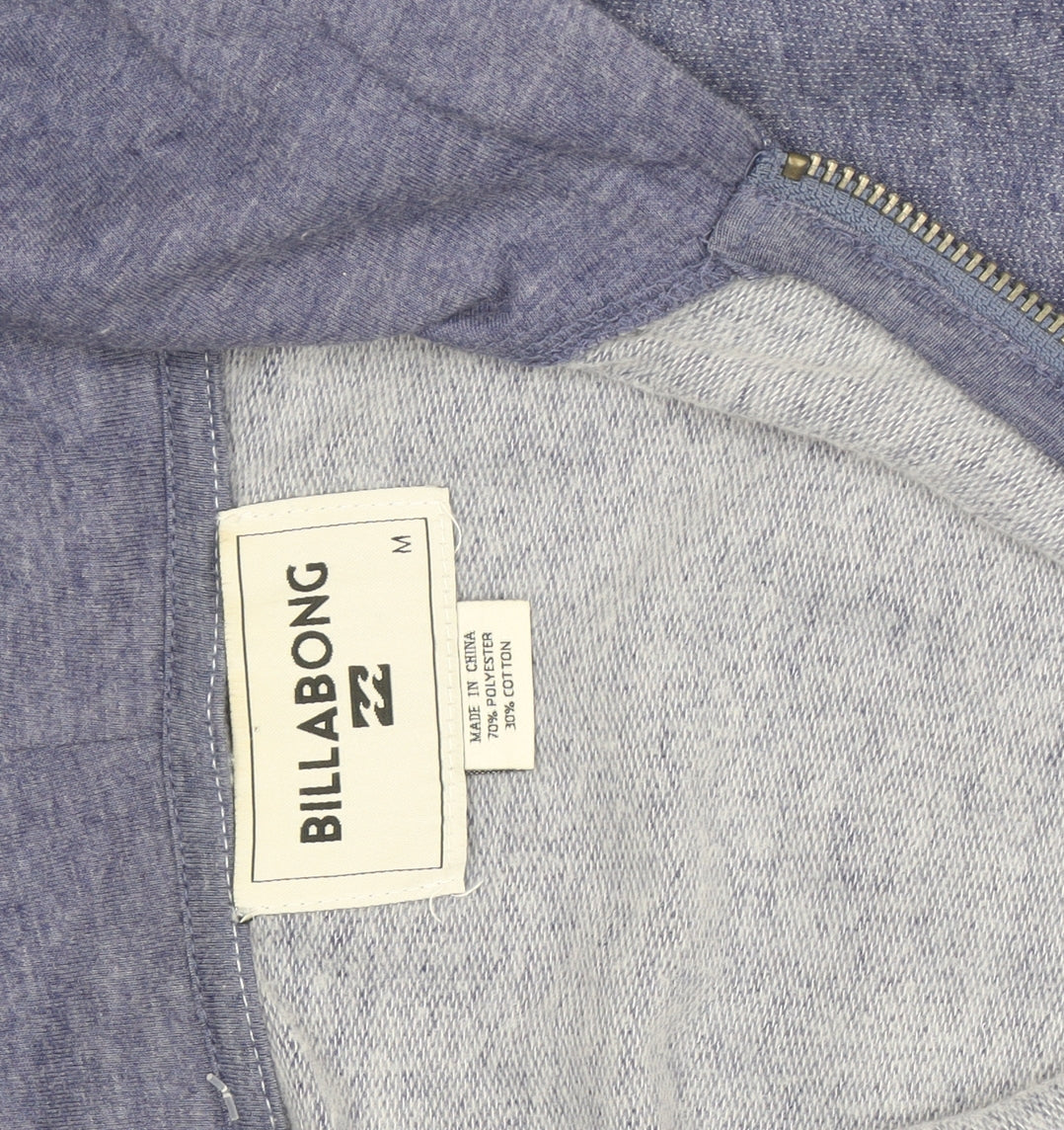 Billabong Men's Blue Full Zip Hoodie Medium Surf Graphic
