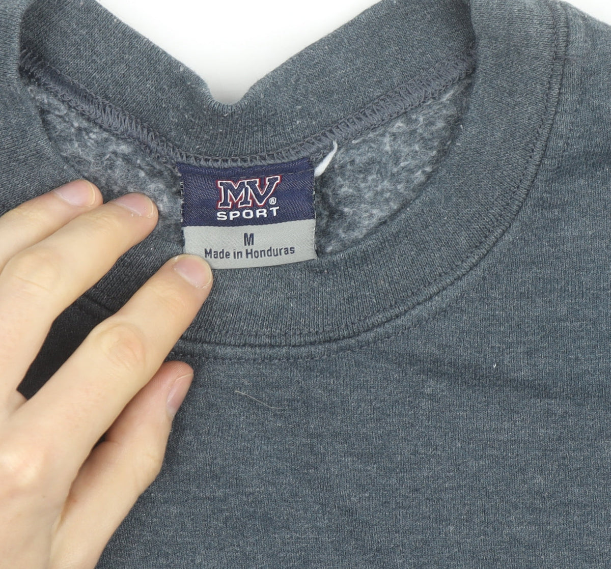 MV Sport Men Grey Villanova University Crew Neck Sweatshirt M