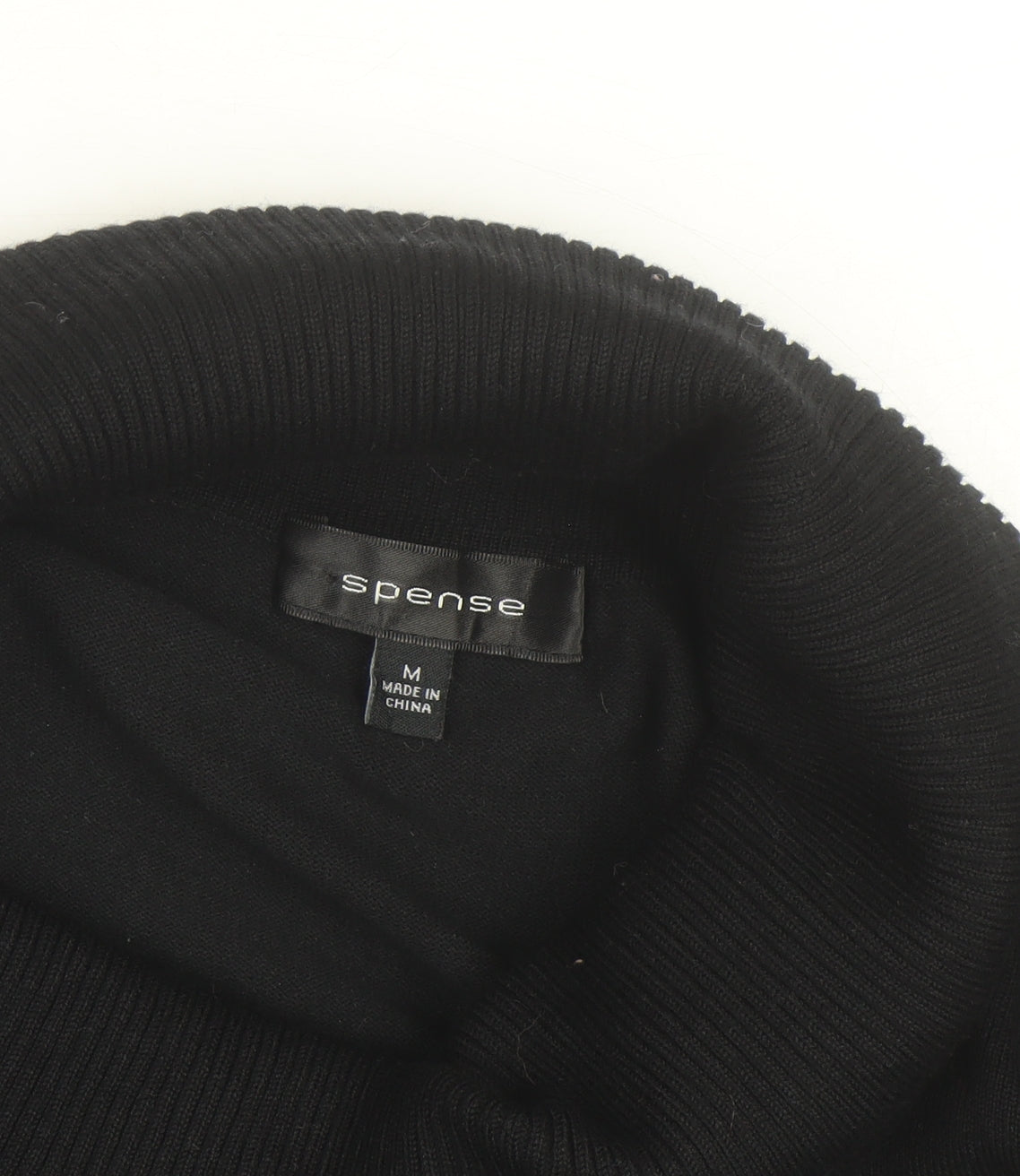 Spense Womens Blue Black Striped Roll Neck Jumper Size M