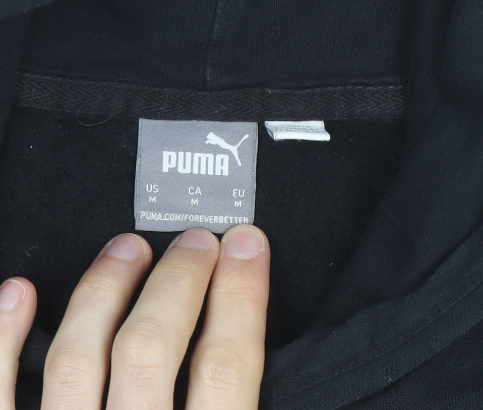 Puma Men's Black Pullover Hoodie Medium Fleece Sportswear