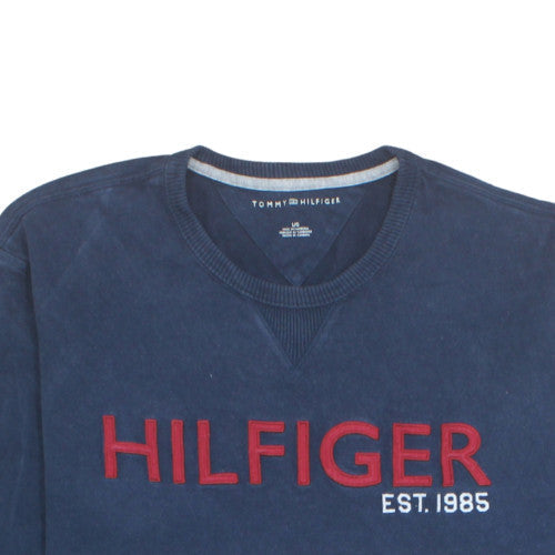 Tommy Hilfiger Men's Blue Crew Neck Pullover Sweatshirt Size L