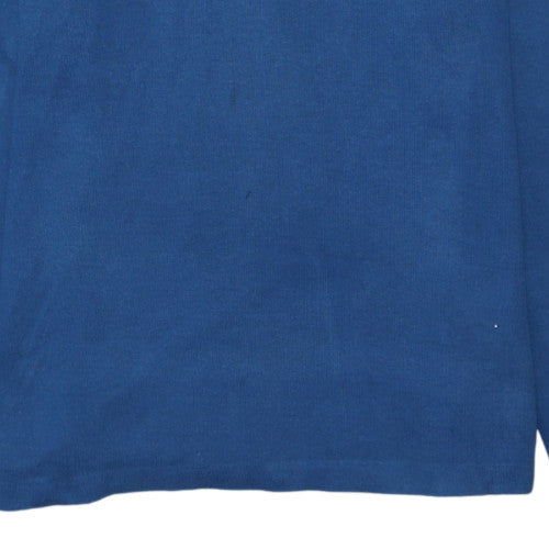 Ralph Lauren Mens Blue Cotton 1/2 Zip Collared Sweatshirt Size M