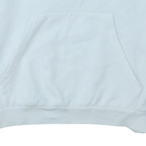 Adidas Mens White Pullover Fleece Hoodie Size M