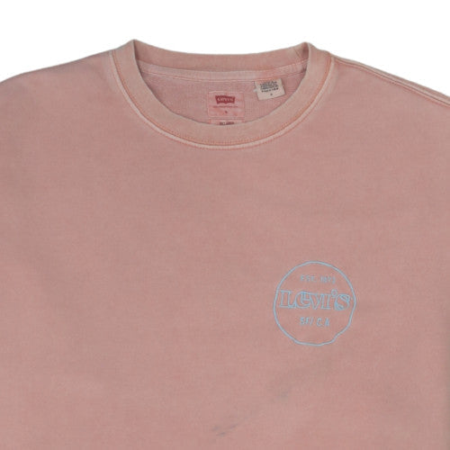 Levi's Mens Pink Relaxed Sweatshirt Crew Neck M Cotton Casual
