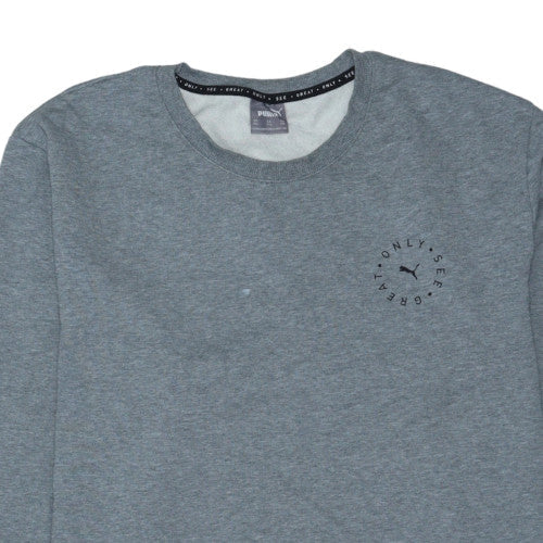 Puma Men's Grey 2XL Crew Neck Pullover Sweatshirt