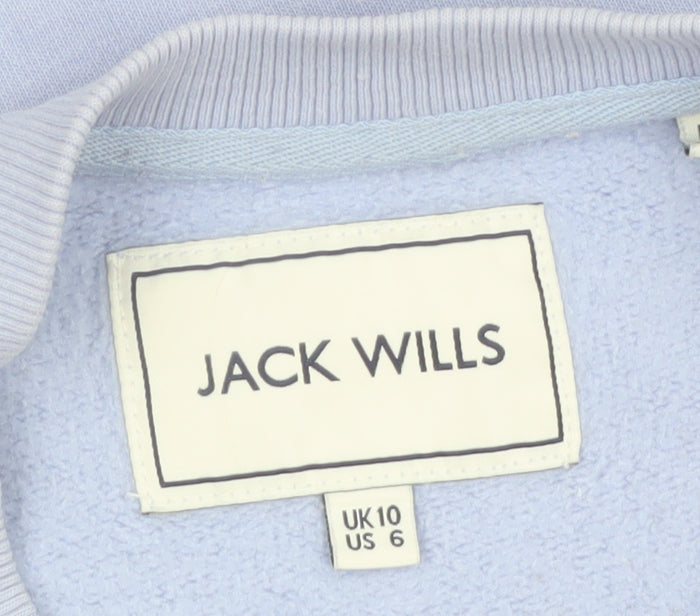 Jack Wills Women Blue Crew Neck Cotton Blend Sweatshirt UK 10