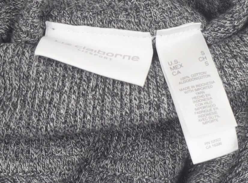 Liz Claiborne Sport Women’s Grey Roll Neck Cotton Jumper Small