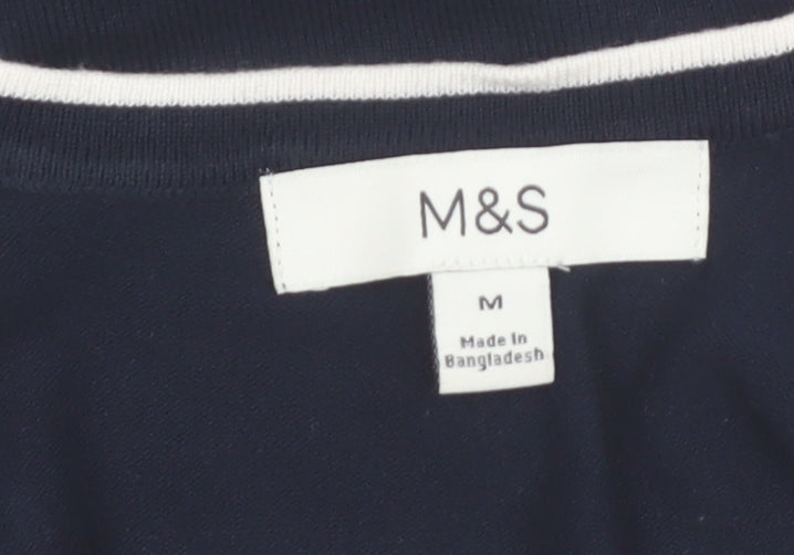 Marks and Spencer Womens Blue Scoop Neck Viscose Tank Top M