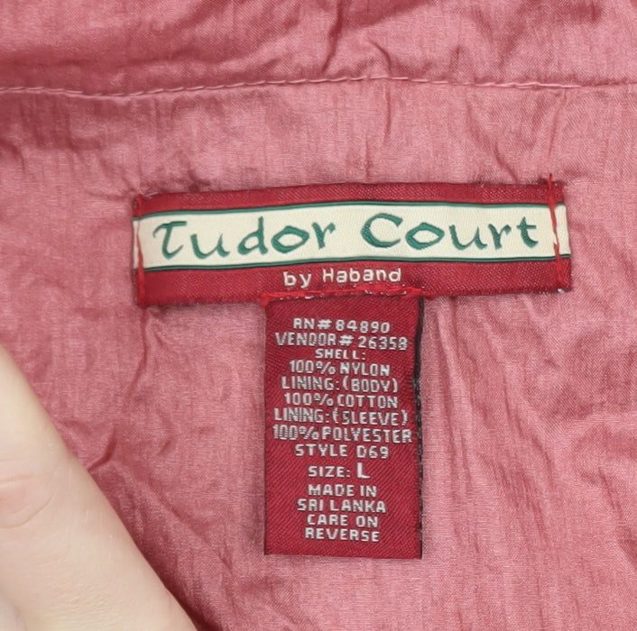 Tudor Court Women’s Pink Nylon Casual Lightweight Jacket L