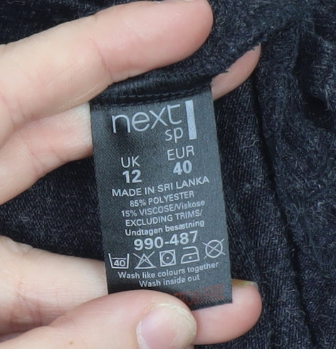 Next Women Grey Long Sleeve Basic Jersey Top Size 12