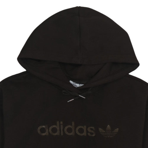 Adidas Womens Black Pullover Hoodie Size 14 Logo Hooded Sweatshirt