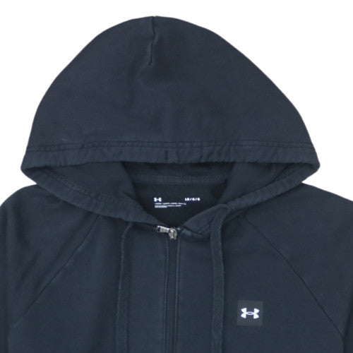 Under Armour Men's Black Full Zip Hoodie L Relaxed Fit Fleece