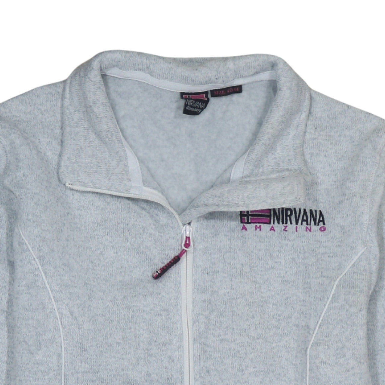 Nirvana Discovery Men's Grey Fleece Zip Jacket Size 42 Regular
