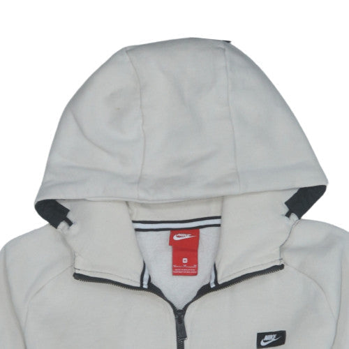 Nike Men's Beige Full Zip Fleece Hoodie Size M
