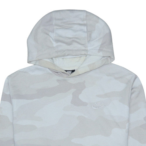 Nike Men's Beige Camouflage Pullover Hoodie M Regular Fit