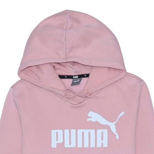 Puma Womens Pink Hoodie Small Pullover Hooded Sweatshirt
