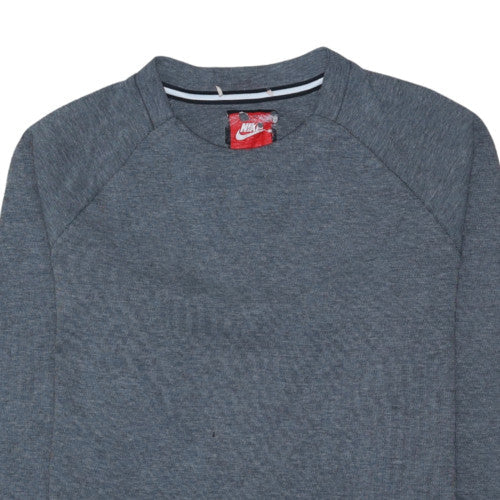 Nike Men's Grey Small Pullover Sweatshirt with Logo Pocket
