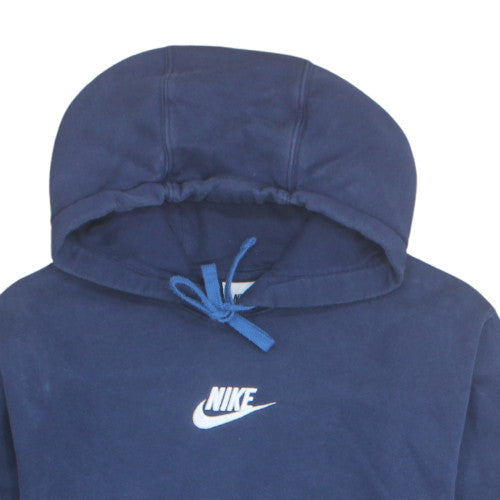 Nike Men's Blue Pullover Hoodie Small Logo Sports Fleece