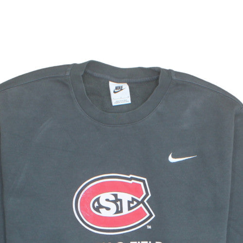 Nike Men's Grey Track & Field Crew Neck Sweatshirt Size L