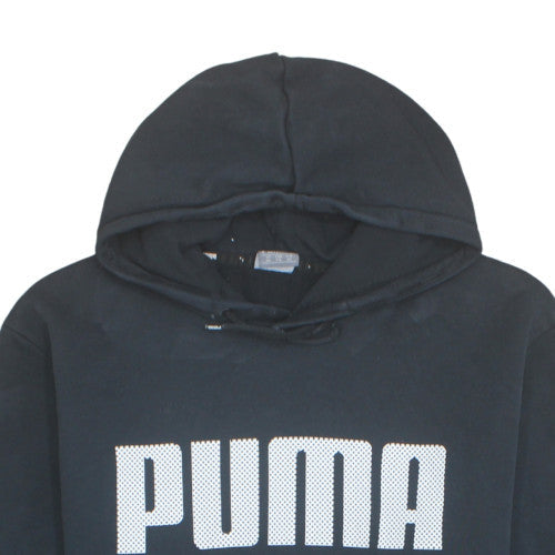 Puma Mens Black 2XL Pullover Hoodie with Logo and Pockets