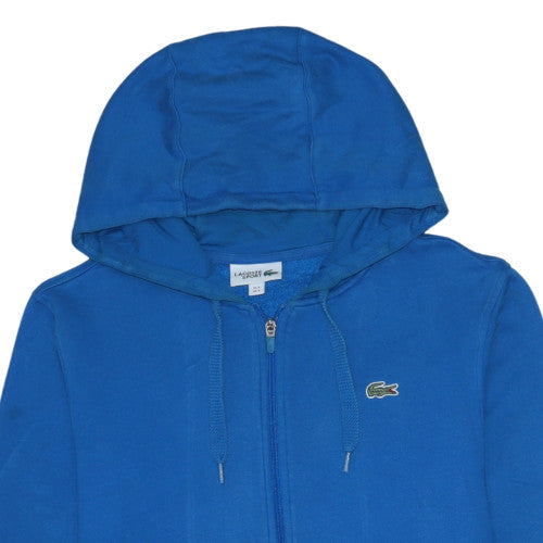 Lacoste Sport Boys Blue Full Zip Hoodie Size Small Cotton Blend