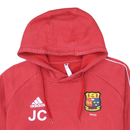 Adidas Men’s Red Pullover Hoodie Size L Sports Fleece