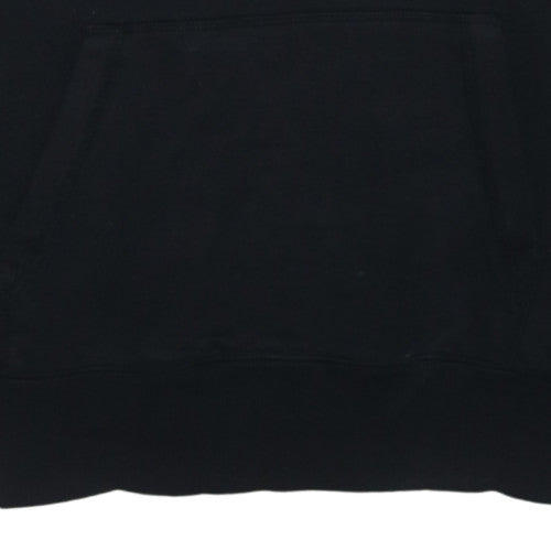Lonsdale Men's Black Pullover Hoodie Small Graphic Logo Sweatshirt