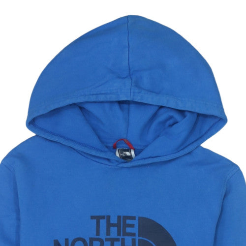 The North Face Boys Blue XL Pullover Hoodie 100% Cotton Logo Print